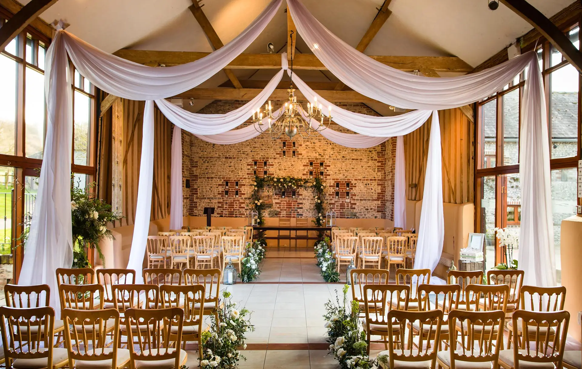 upwaltham barns wedding gallery ceremonies setup