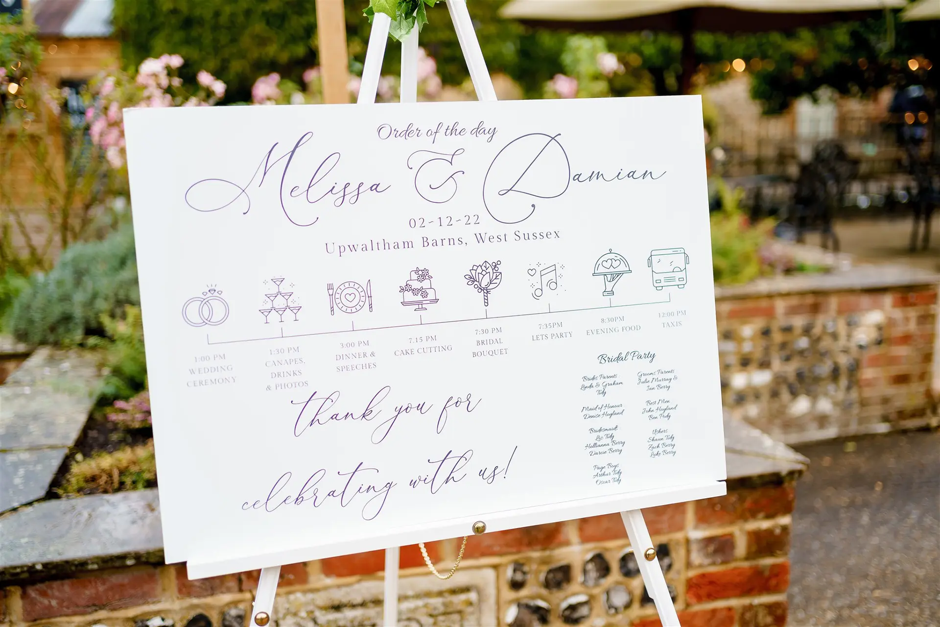 upwaltham-barns-wedding-signage-easel
