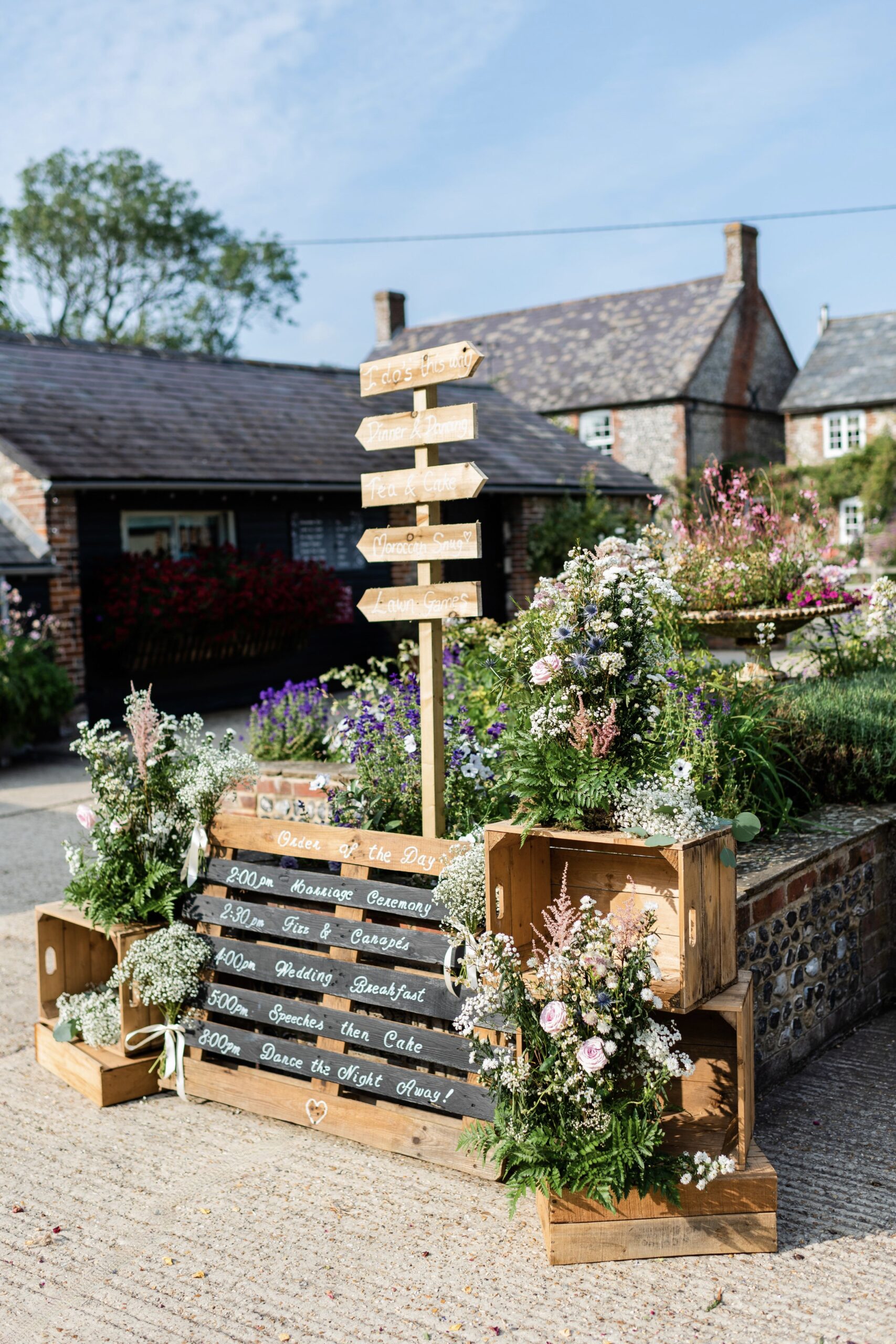 Upwaltham Barns courtyard sign