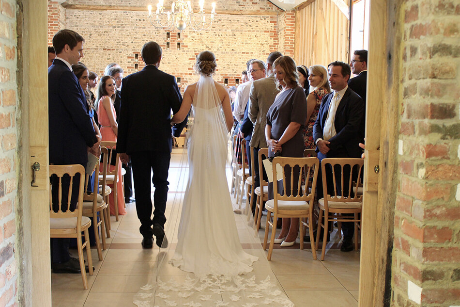 wedding ceremony Upwaltham Barns blog post