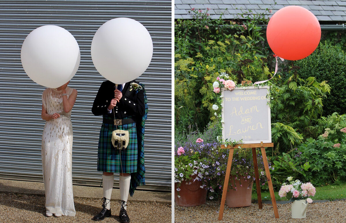 4.spring barn wedding ideas giant balloons