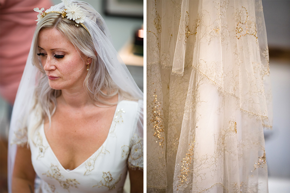 bride wedding veil upwaltham barns