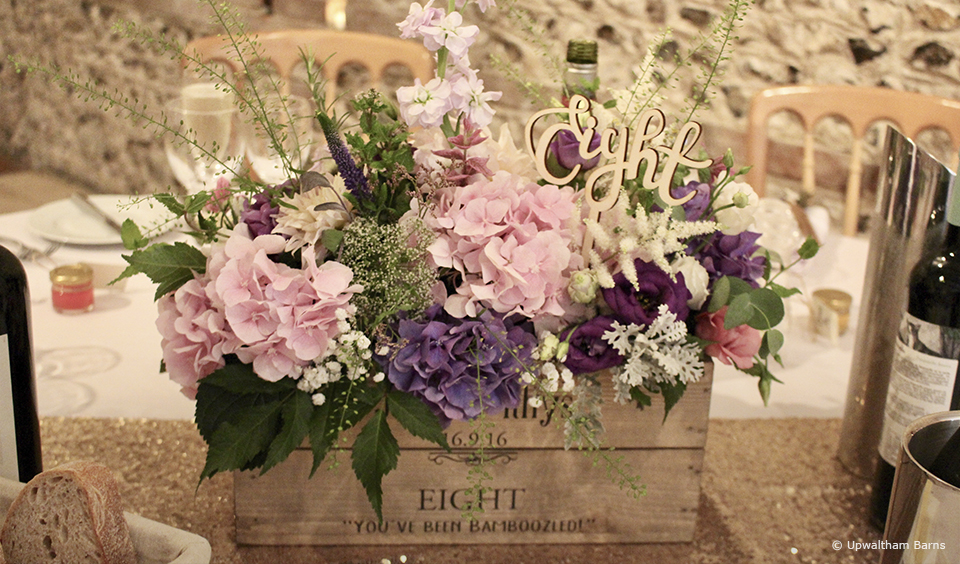crate wedding flowers rustic wedding ideas upwaltham barns
