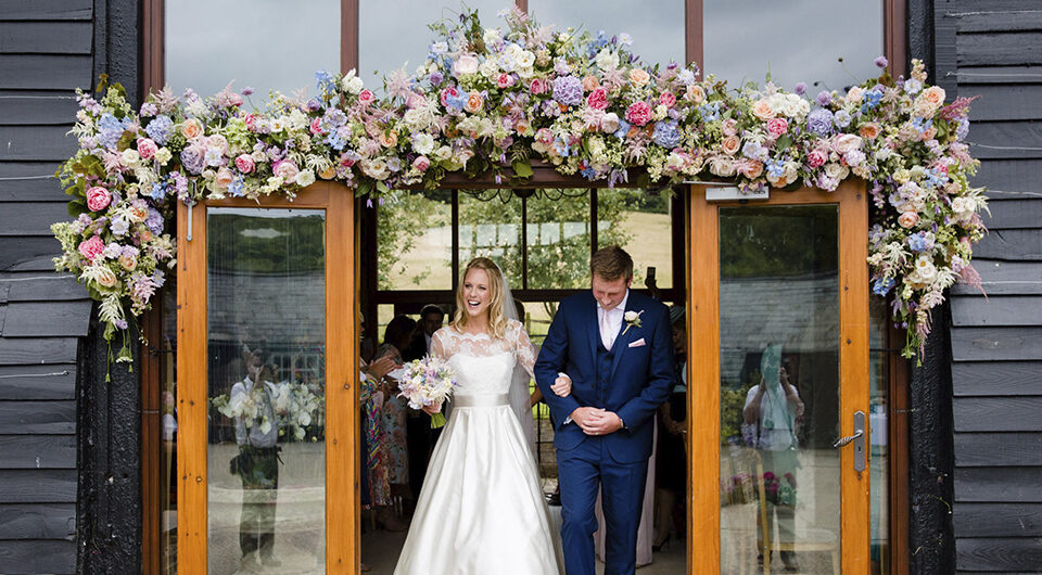 flower garland rainbow pastels