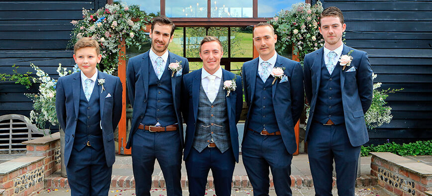 groom groomsmen wedding suits upwaltham barns