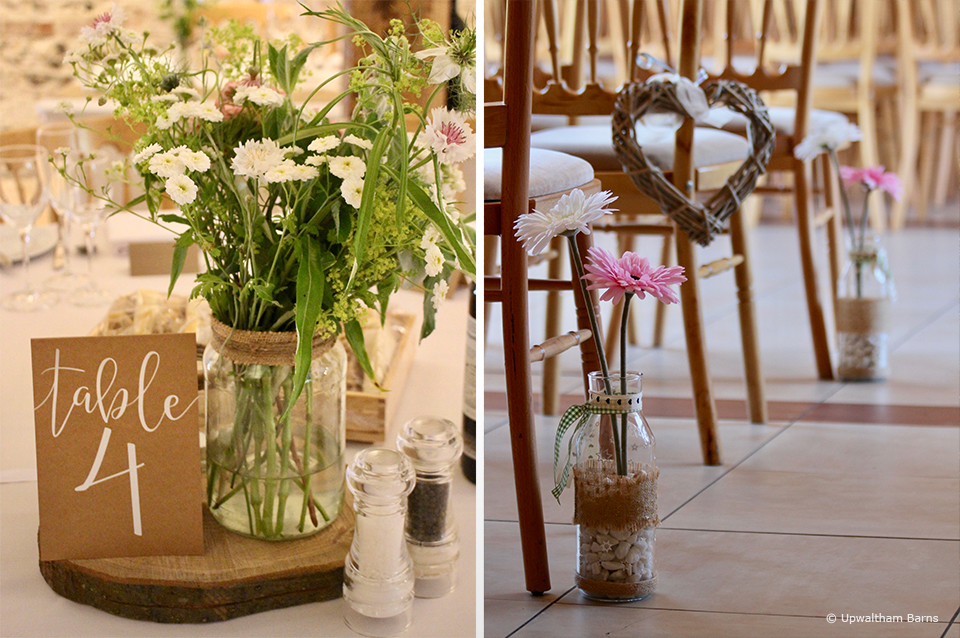 jars wedding flowers diy ideas upwaltham barns