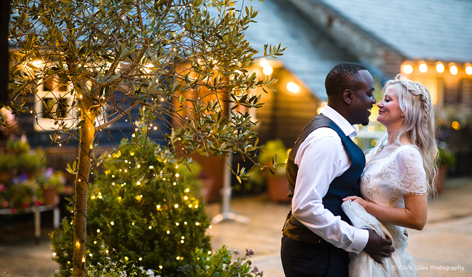 newlyweds courtyard upwaltham barns