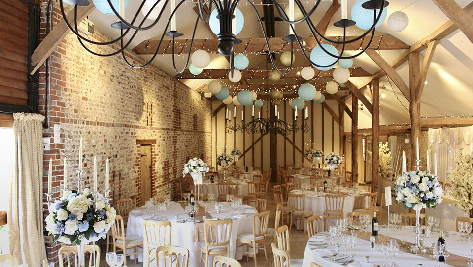 south barn blue wedding upwaltham barns