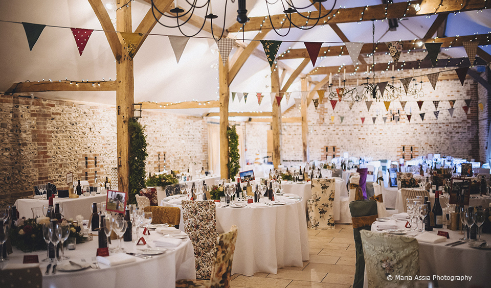 Katie & Sam's Festival Themed November Wedding - Upwaltham Barns Weddings