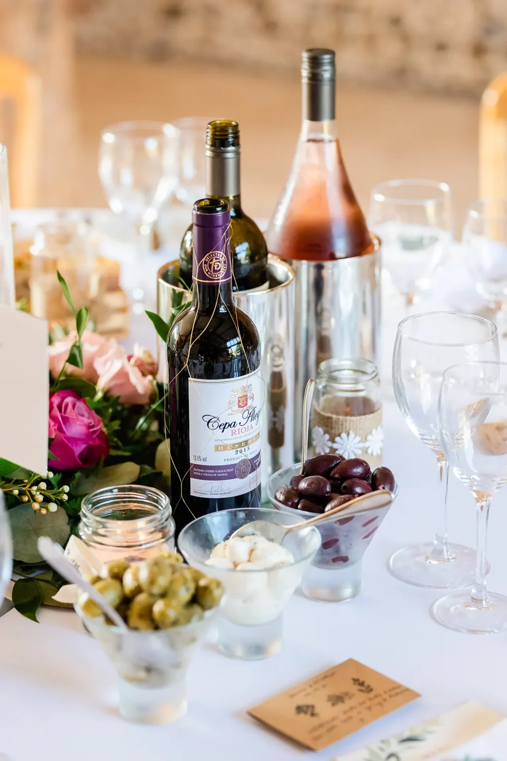 upwaltham barns wedding catering drinks