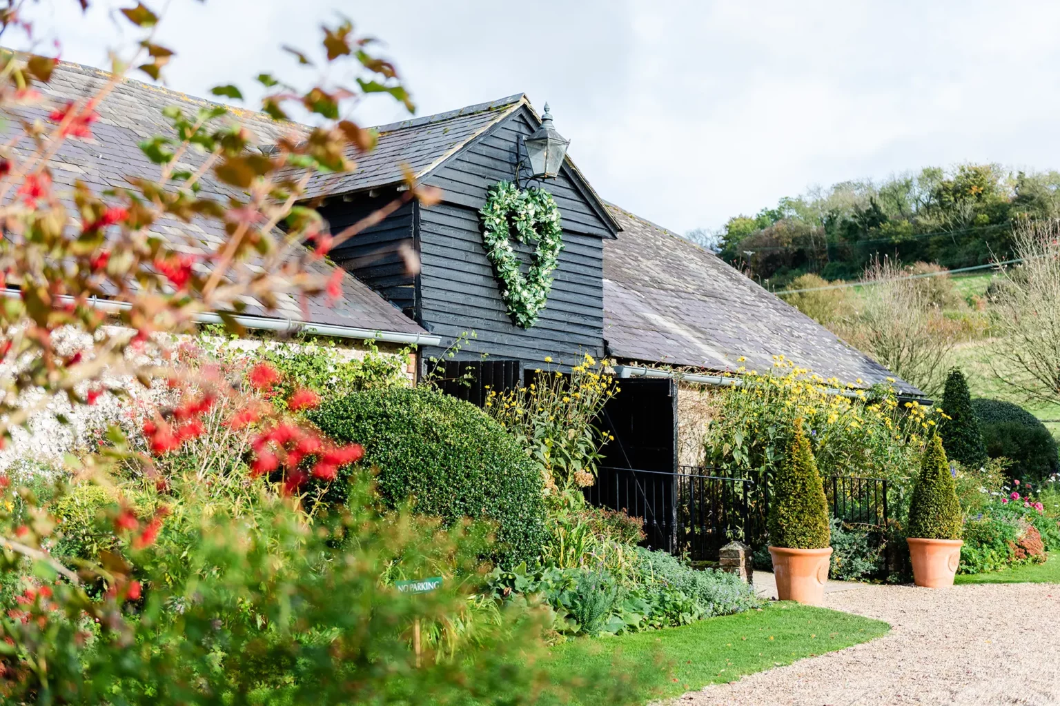 upwaltham barns wedding gallery autumn venue