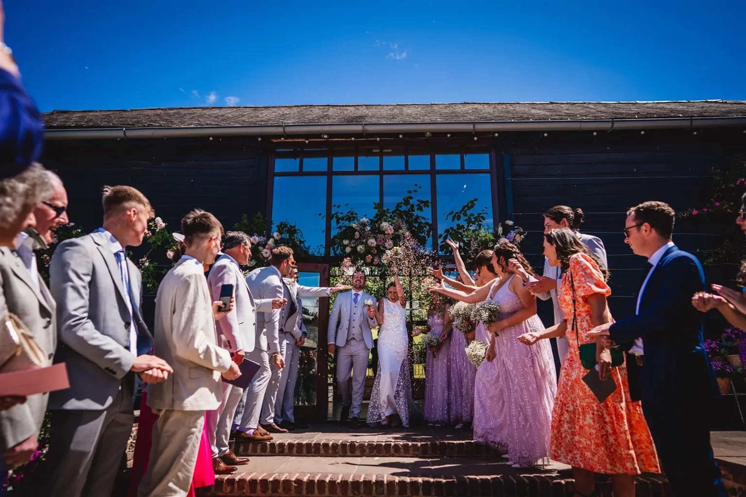 upwaltham barns wedding gallery ceremonies confetti