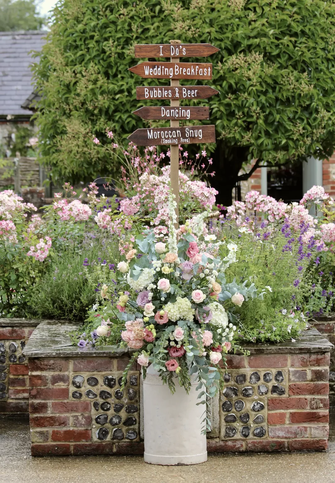 upwaltham barns wedding gallery courtyard sign