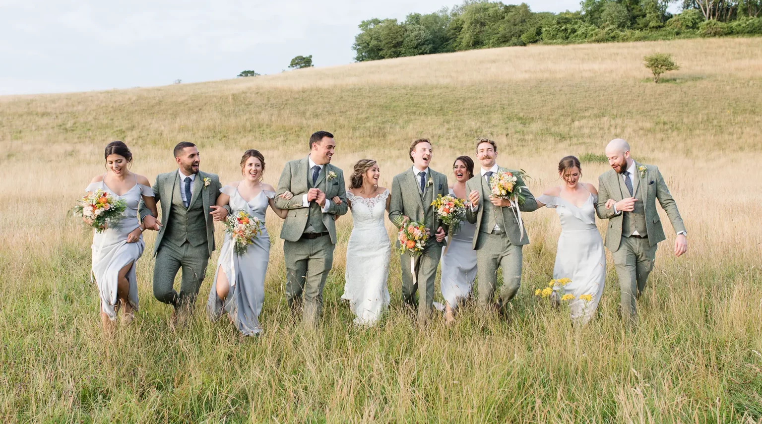 upwaltham barns wedding gallery summer wedding party