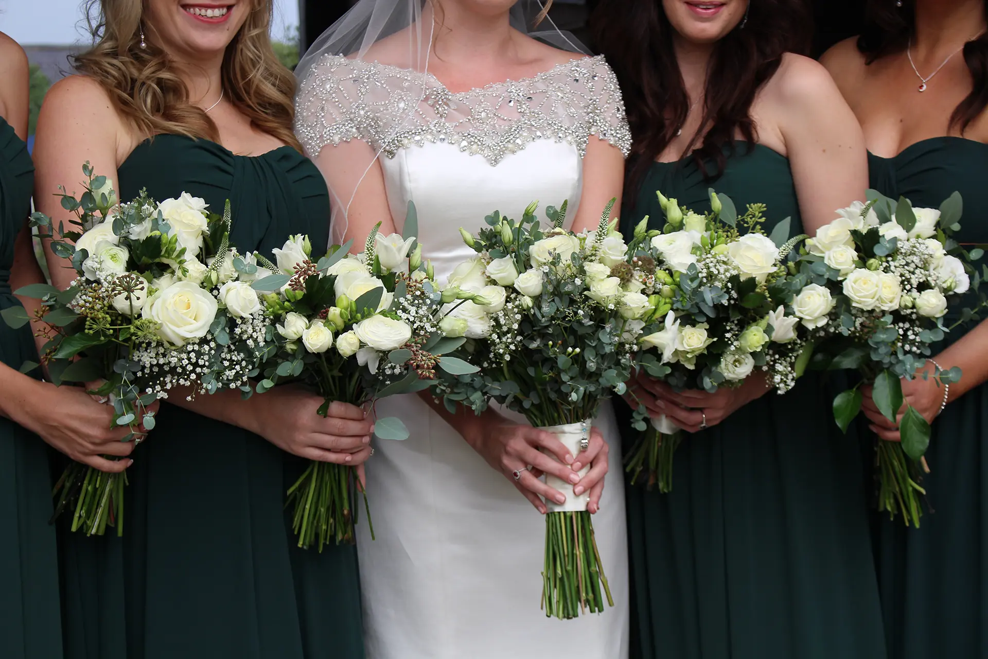 upwaltham barns wedding gallery winter bridesmaids