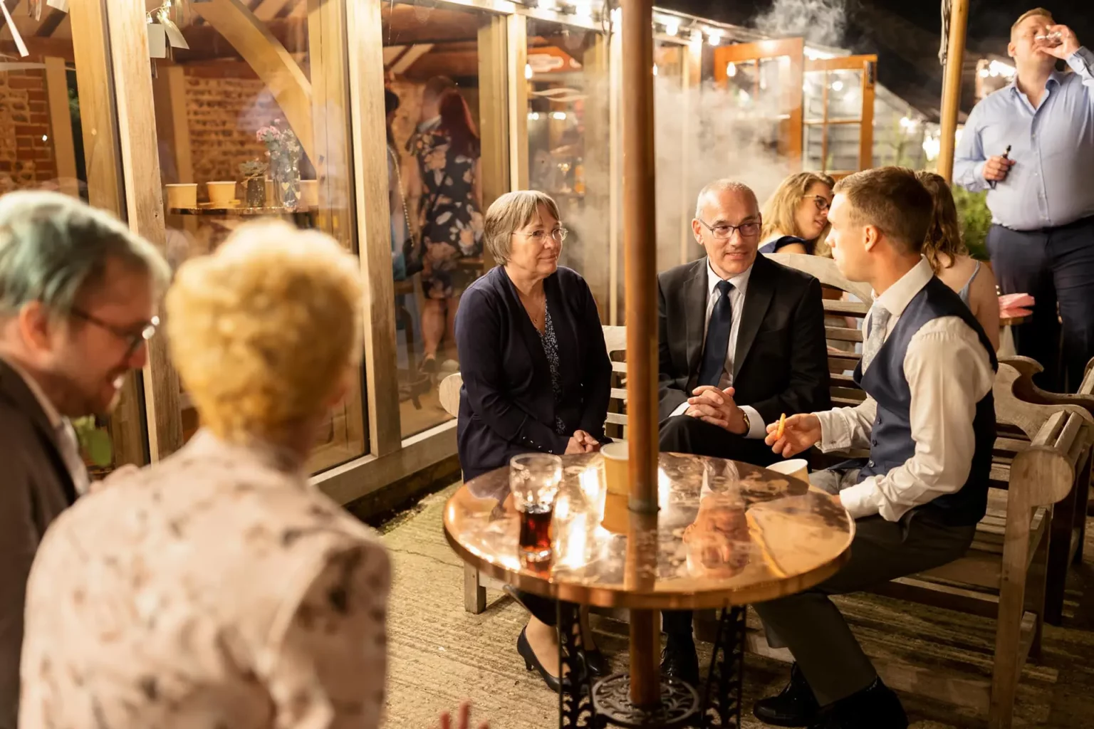 upwaltham barns wedding stable bar guests