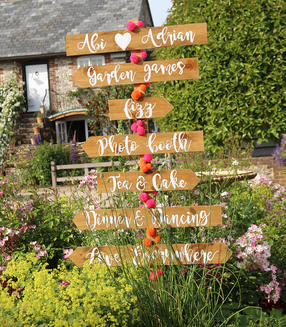 wedding signs upwaltham barns