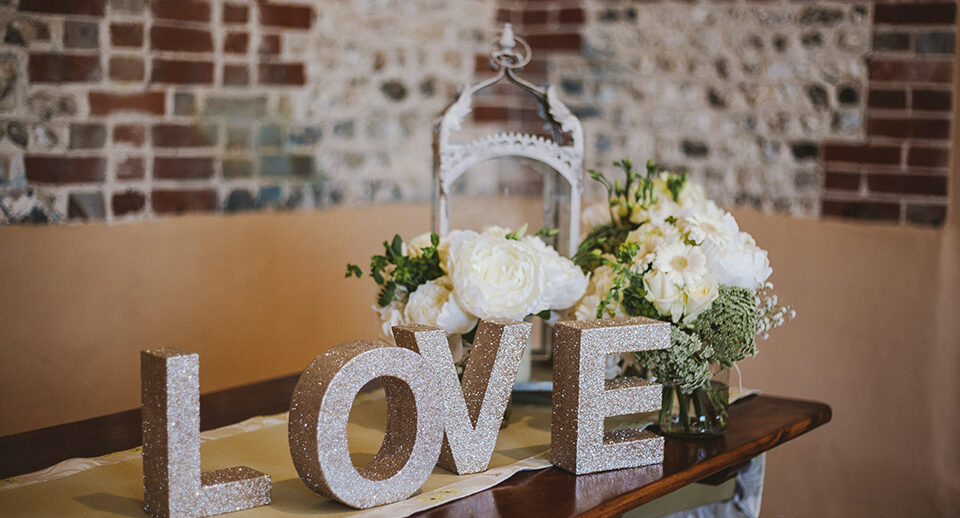 white green gold wedding decor upwaltham barns