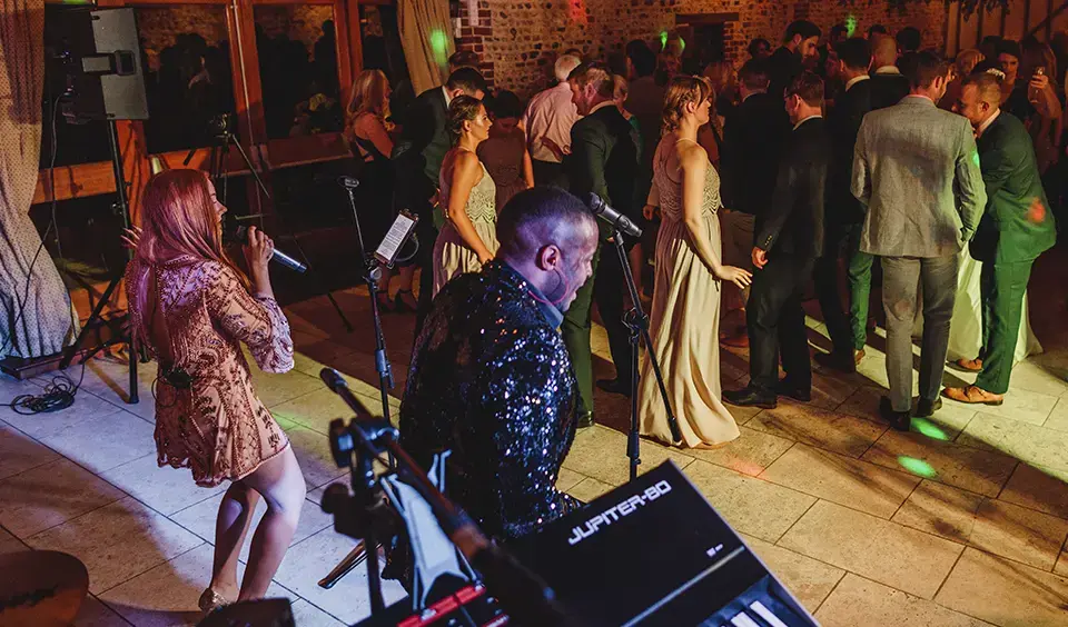 upwaltham barns wedding ideas band dancing