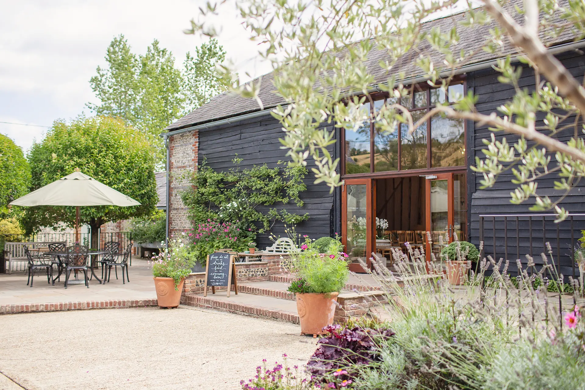 upwaltham barns wedding map courtyard