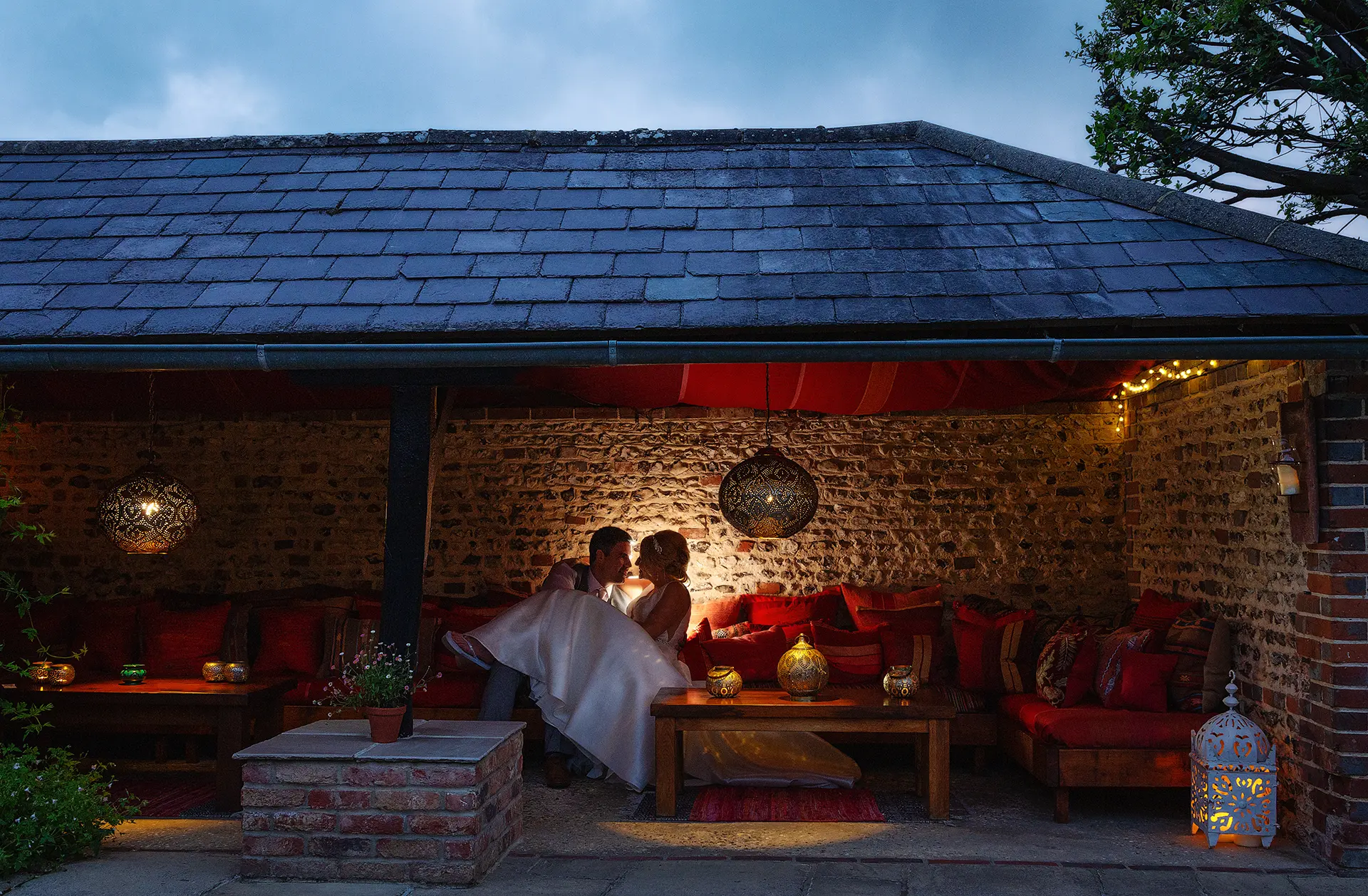 upwaltham-barns wedding map moroccan snug evening