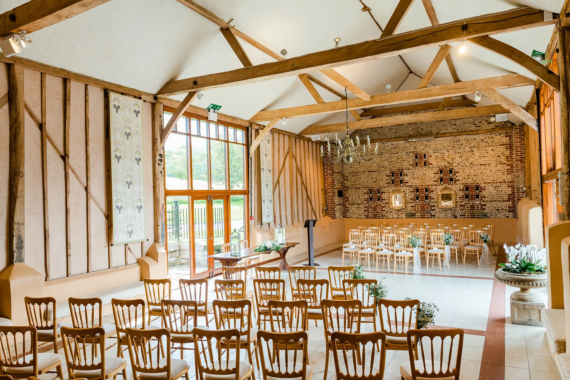 upwaltham barns wedding map the east barn setup