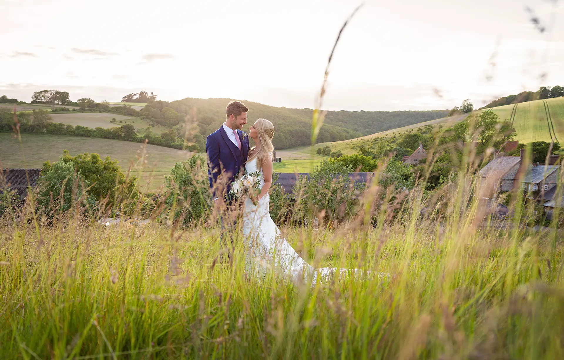upwaltham barns wedding map valley & fields grass