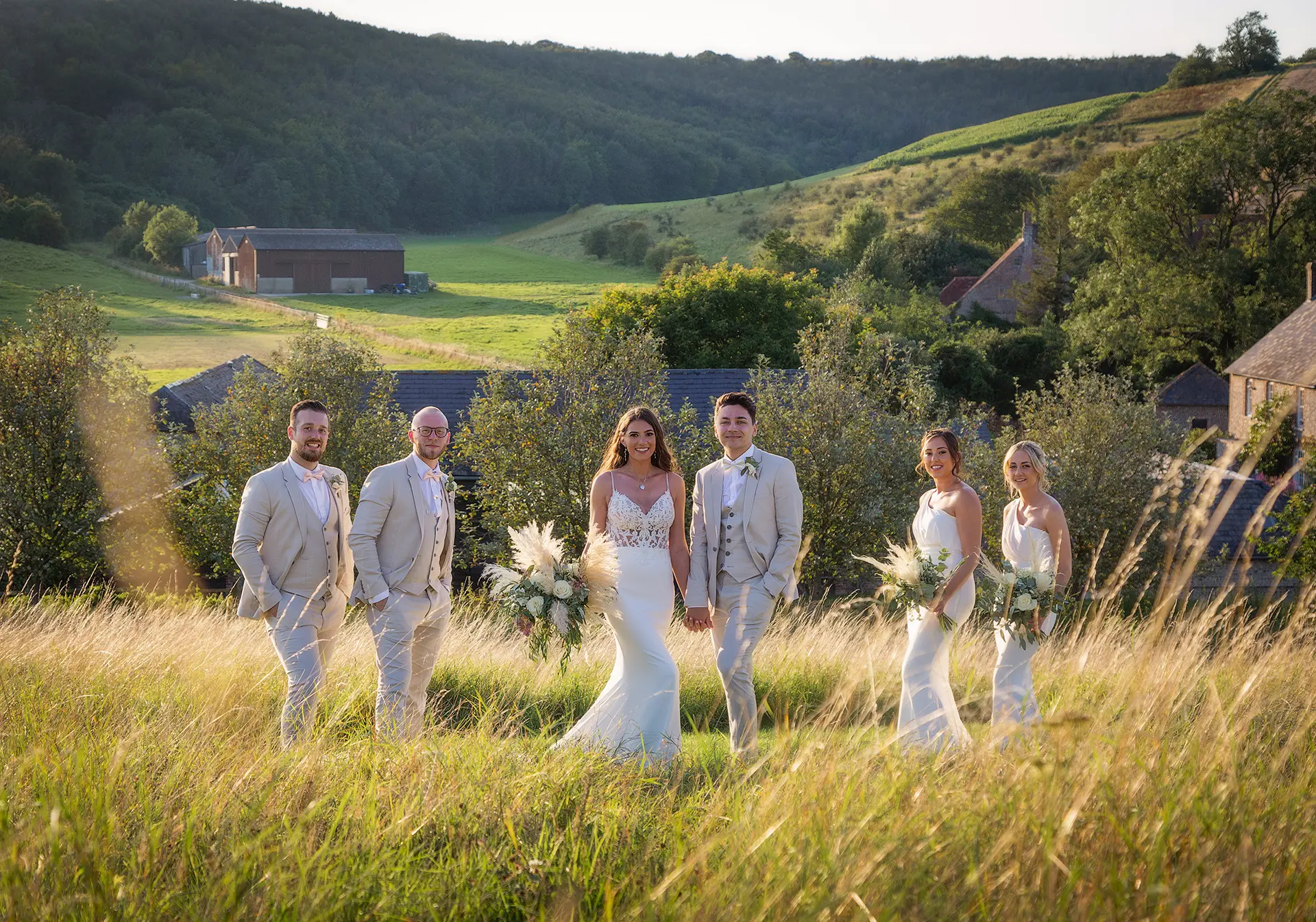 upwaltham barns wedding map valley & fields guests