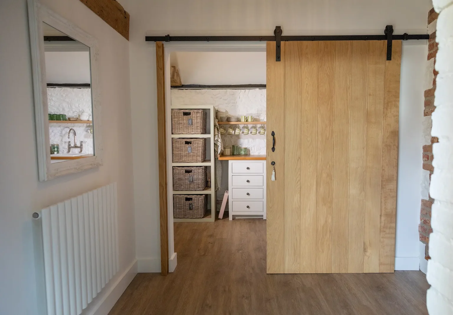 The morning preparation space, Orchard Room, at Upwaltham Barns