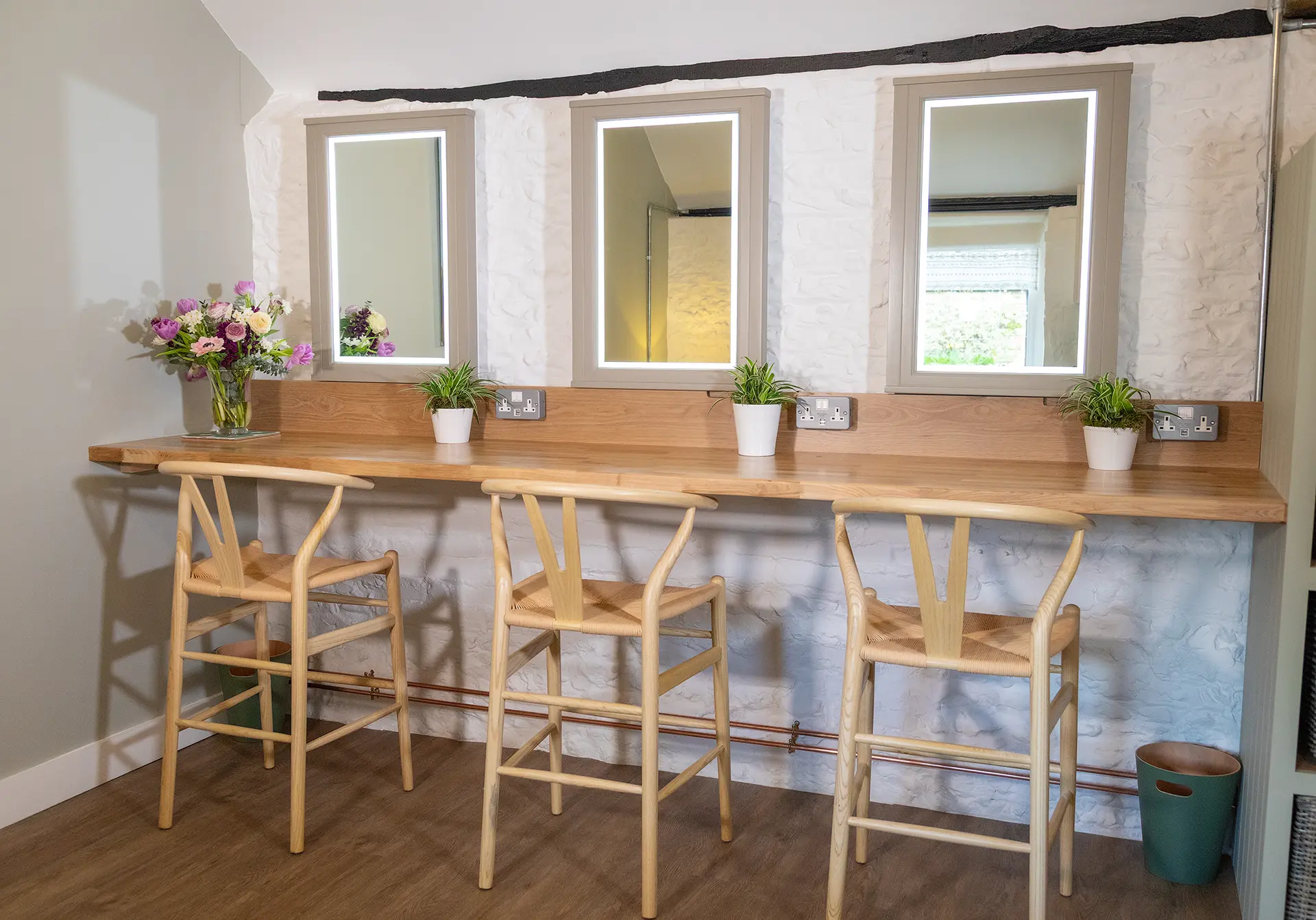 The Orchard Room (wedding prep space) at Upwaltham Barns wedding venue