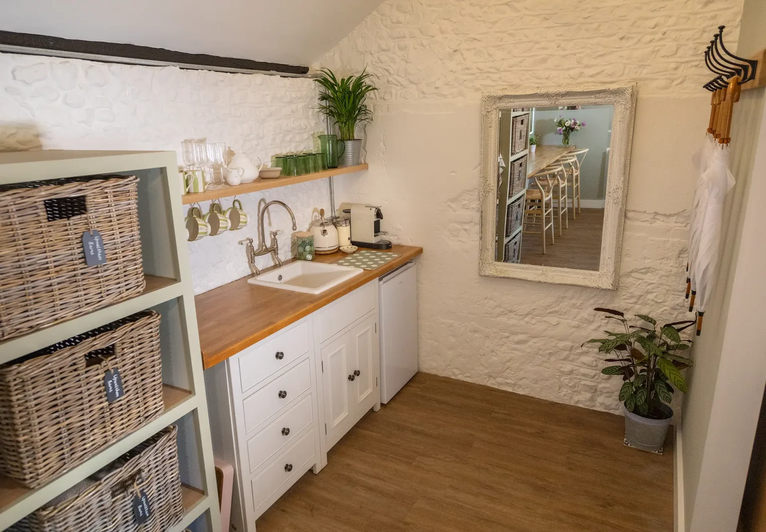 The Orchard Room (wedding prep space) at Upwaltham Barns wedding venue