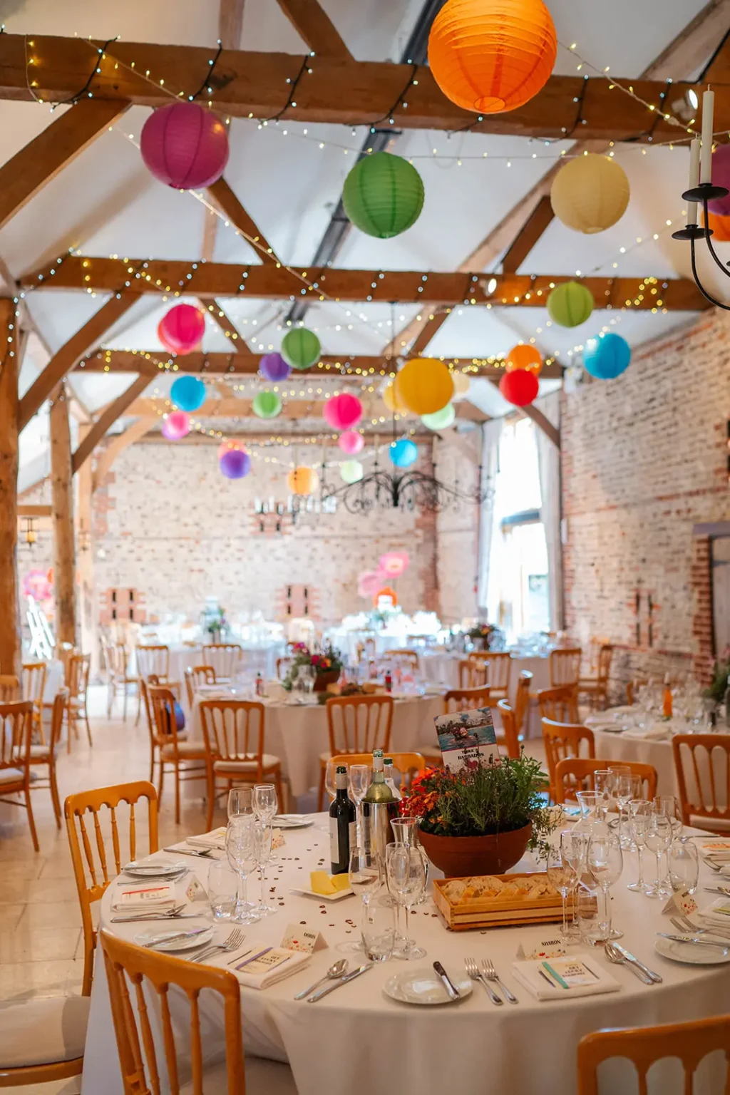 Upwaltham Barns wedding reception meal